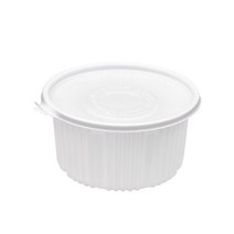 감자탕용기 백색 몸통 대 2.7L 100p + 뚜껑 100p 세트, 1세트