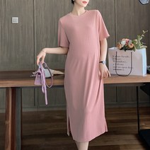 임부복 심플 베이직 라운드 원피스