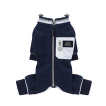 퍼피엔젤 반려동물 포켓 플리스 오버롤 PA-OW418, 756 NV