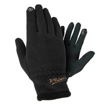 루돌프 발렌티노 벨라 후리스 방한 터치 장갑 양손 세트, 블랙