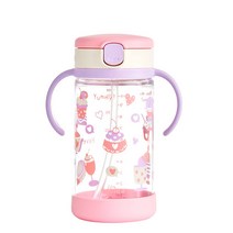 릿첼 유아용 바닥커버 AQ 빨대컵 320ml, 라이트핑크, 1개