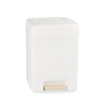 블랑 사각 페달 휴지통 10L, 화이트, 1개