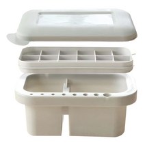 영아트 물통 붓 거치대 팔레트 3단 매직 팔레트, 그레이