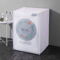 마켓에이 북유럽 세탁기 건조기 방수 더스트 커버 통돌이, 플라워