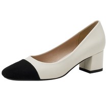 루비코코 여성용 배색 펌프스 스웨이드 가을 구두