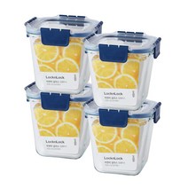 락앤락 탑클라스 정사각 밀폐용기 950ml, 4개, 밀폐용기 4개