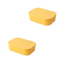 앤티스 컬러팝 다용도 리빙박스 소, 옐로우, 2개