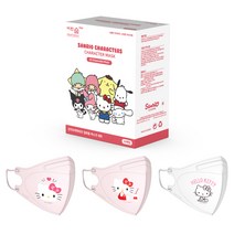 어린숨 엣지 산리오 아트심볼 컬러 마스크 뉴 초소형 3종 x 10p 세트, 30개입, 1세트, 헬로키티