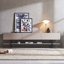 파란들 지코 높은 선반형 2000 거실장 방문설치, 오트밀