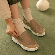 분홍코끼리 키커슈 Vol2 사랑온도 통굽 털슬립온 스웨이드 4.5cm