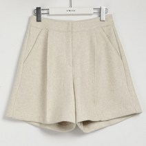 트위 여성용 루힌 울 기모 핀턱 하프 팬츠 tps0243