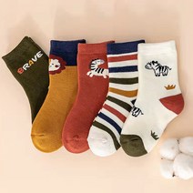 제이셀 남아용 큐트 용감한 얼룩말 양말 4종 + 랜덤발송 세트 A251
