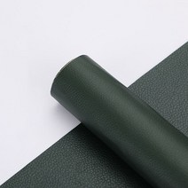 오픽 수선패치 인조 가죽 리폼 스티커, 다크그린