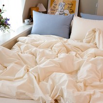 비안 60수 고밀도 워싱 홑겹 이불커버, 아이보리