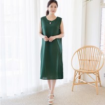 여성용 빅사이즈 인견 폴라 나시 원피스