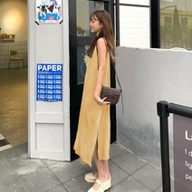 유니제이 도템 뷔스티에 트임 원피스