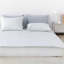 아망떼 디플로이 풍기인견 침대패드, 블루