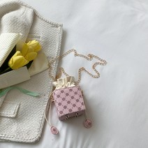 소리달 여성용 사두 사각 복주머니 미니 크로스백