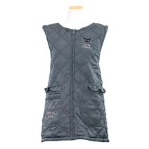 해피툴 냥이 플러피 포켓 기모 앞치마, 그레이, 1개