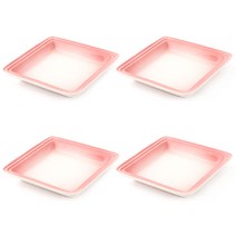 스위티 정사각접시 16cm, 파우더핑크, 단품, 4개