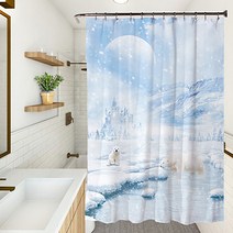마켓에이 유니크 에니멀픽쳐 샤워커튼 YL012 165 x 180 cm, 1개, 멀티(혼합)컬러