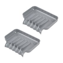 새드리 모던 물 잘 빠지는 비누받침, 그레이, 2개