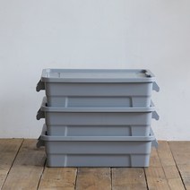 자이언트 대용량 리빙박스 60L, 그레이, 3개
