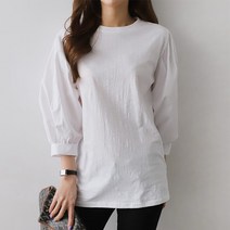 피카 코튼 볼륨 블라우스