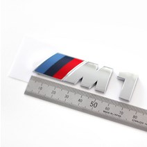굿즈인홈 BMW 순정형 M시리즈 레터링 엠블럼, BMW M1, 혼합색상