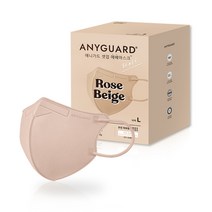 애니가드 새부리형 셋업 메베 라이트 마스크 대형, 로즈베이지, 1개, 30개입