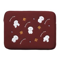 쁘숑앤포숑 13 노트북 파우치 패턴, BURGUNDY
