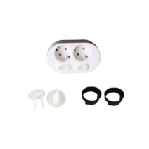 오성정밀 접지 개별스위치 멀티탭 2구 2M + 안전캡 2p + 선정리 찍찍이 2p PON1322 세트, 1세트