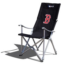 MLB 보스턴 레드삭스 릴렉스 캠핑체어, 블랙, 1개
