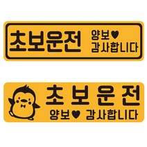 초보운전 반사 자석스티커 직사각 대형 2p, 39, 1세트