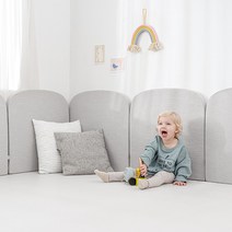 알집매트 라운드 벽매트 6p, 그레이