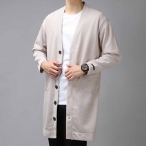 더맨쉽 남성용 오버핏 스타일 롱 가디건 DLTGT23009