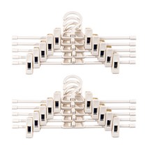 생활공식 논슬립 고급형 바지걸이, 10개, 아이보리