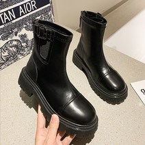 어클락 여성용 버클 둥근코 캐주얼 앵클부츠 JNH106