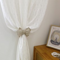 바이지미 빈티지 리본 커튼 집게, 오트밀, 1개