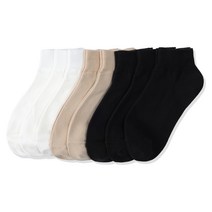 삭스탑 여성용 단목 베이직 양말 8켤레 세트