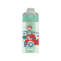 지그 미라클 알루미늄 키즈 워터 보틀, 파이어맨, 400ml