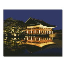 아디코 LED 보석십자수 DIY 키트, 경회루, 1세트