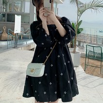 DM 잔꽃 플레어 임부 미니 원피스
