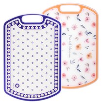 하나리빙 TPU 패턴 도마 2종 세트, 파스텔 블로썸, 베네사