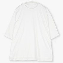 하이후 남성용 왕 오버핏 라운드 7부 티셔츠