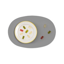 엘로니 파파 에그 실리콘 테이블 매트, 라이트그레이, Mini(300 x 202mm)