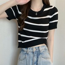 포플러앤씨 여성용 투토스 스트라이프 니트