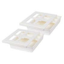 모노플랫 히든 서랍 정리함 대 L, 화이트, 2개