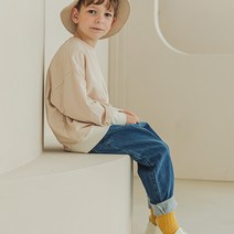 아뚜아베이직 아동용 데님 배기 팬츠