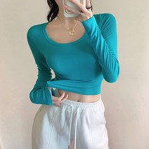 레몬소울 여성용 퇴근 베이직 크롭 티셔츠